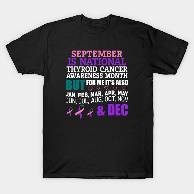 September Is National Thyroid Cancer Awareness Month T-Shirt by mateobarkley67